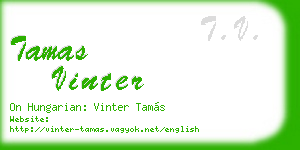tamas vinter business card