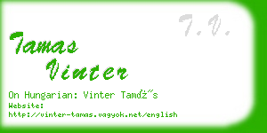 tamas vinter business card